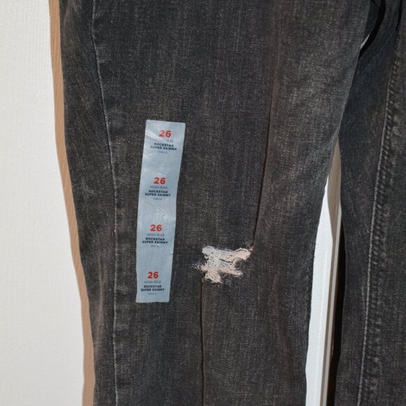 NWT Extra High-Waisted Sky-Hi Straight Black Jeans for Women - Picture 2 of 9